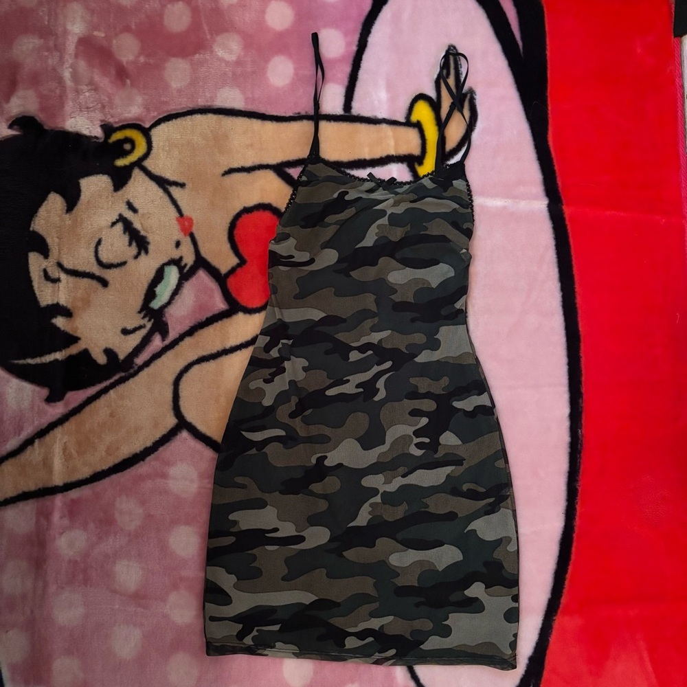 Urban Renewal Black and Camouflage Dress